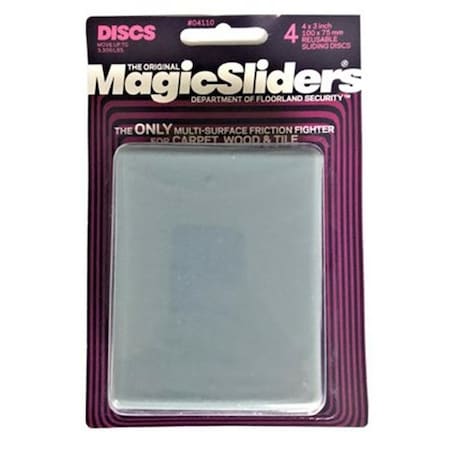 Magic Sliders Magic Sliders 236838 4 x 3 in. Reusable Sliding Disc - Pack of 4 236838